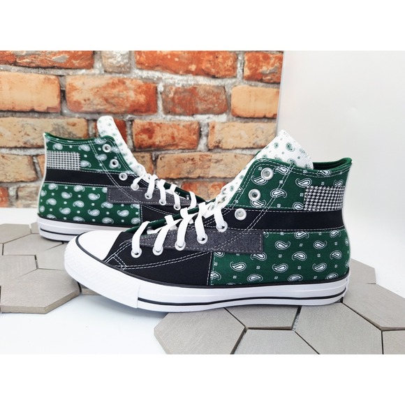 Men Sz 11.5 Converse Chuck Taylor All-Star 70s Hi Offspring Blk Paisley Bandana